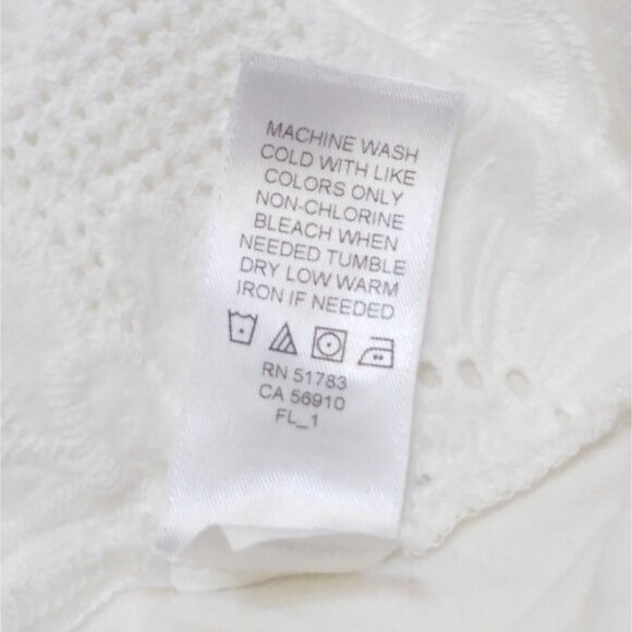 Maurices Blouse Peasant Eyelet Embroidered Off-Shoulder Top XS Cotton Blend EUC - Picture 6 of 9